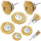 Wire Wheel Brushes Brass Crimped Cup Brush Set for Drill 1/4 Drill Shank Wire Brush Kit Coated Crimped Attachments for Drill Rust Removal Deburring, Paint