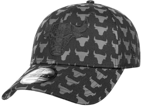 New Era 9Forty Team Monogram Bulls Cap Basecap Baseballcap Curved Brim MLB Chicago Herren - Metallschnalle, mit Schirm Frühling-Sommer Herbst-Winter Frühjahr