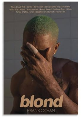Ockxin Frank Ocean Poster, Blond, Albumcover, minimalistische Musikposter für Zimmer, ästhetische Leinwand, Wandkunst, Schlafzimmerdekoration, 30 x 45 cm