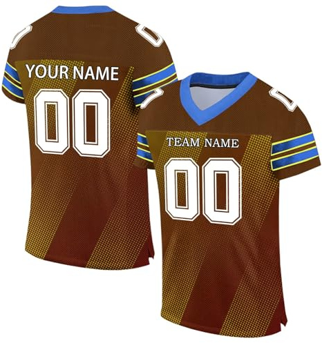 Generisch Personalisiert Rugby Trikot Herren Sporthemden Individuelles Fußball Trikot Schnelltrocknend American Football Trikot Atmungsaktiv T-Shirt Kurzarm Trikot Männer Damen Black Friday Angebote