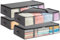 Lifewit 4 Stück Unterbettkommode Aufbewahrungstasche, Faltbare Unterbett Aufbewahrungsbox, Storage Boxes mit Deckel, Unterbett Aufbewahrung für Kleider Unterbett Kleiderschrank, 90L Grau