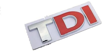 JKIOHG Auto Logo Emblem Badge für TDI, 3D Körper Frontklappe Kofferraum Heckklappen Logo Aufkleber Buchstaben Emblem Abzeichen-Zubehör,A