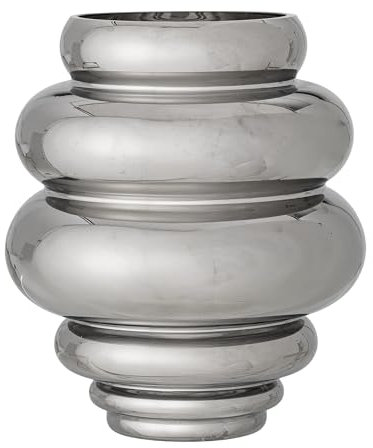 Bloomingville Zorya Vase, Silber, Glas, T21xH24 cm