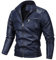 Generico Giubbotto giacca uomo casual nero slim fit in ecopelle giubbino bomber moto chiodo Giubbotto Invernale Uomo Giacca Casual Uomo