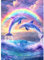 CEOVR Diamond Painting Kit Erwachsene Delfin,Diamond-painting,30x40 cm Regenbogen und Tiere Diamant Paintings Kit,5D DIY Diamant Bilder Set