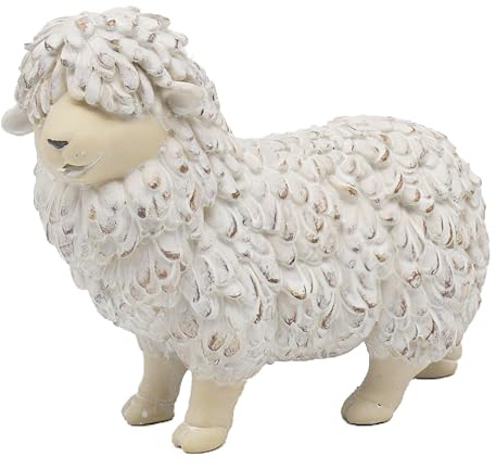 The Leonardo Collection Shaggy Sheep Statues Home Decor Figurine | Countryside Inspired, Freestanding Ornament, Shelf Display, Charming Decorative Accent, Gift Ready