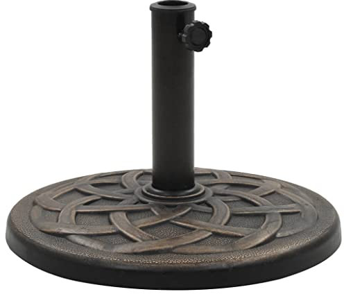 LLEZKBR Sonnenschirmständer rund Polyresin 19 kg Bronze