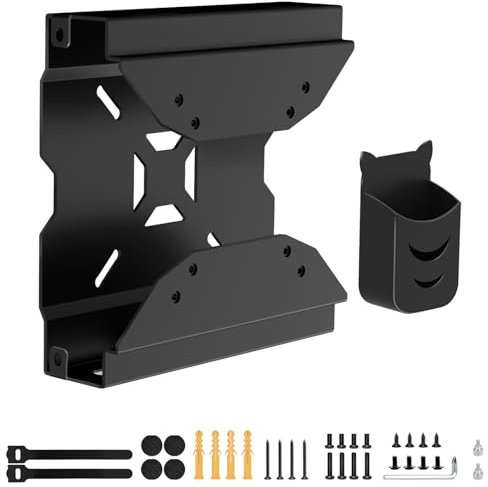 Mount for Lenovo Mini PC VESA Mount for Lenovo ThinkCentre M910Q M720Q M700 M600 M710Q M715Q Tiny Desktop Computer Wall VESA and Under Desk Mounting Bracket or Mounting to Monitor Arm with Pen Holder