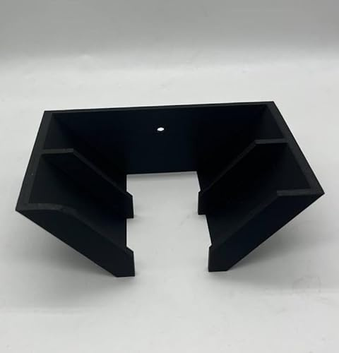 Generico Soporte de pared para 2 raquetas de pádel, montaje en pared, doble, negro