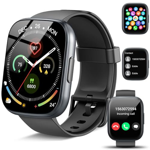 Montre Connectée Homme Femme, 1,95 HD Smartwatch avec Appel Bluetooth, 110+ Sportifs Montre Sport avec Moniteur Sommeil/Cardiofrequencemetre/Podomètre, Etanche IP68 Montre Sport pour Android iOS