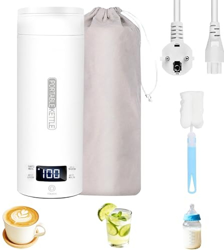 Herbst Reisewasserkocher Klein 500ML Tragbarer Reise Wasserkocher