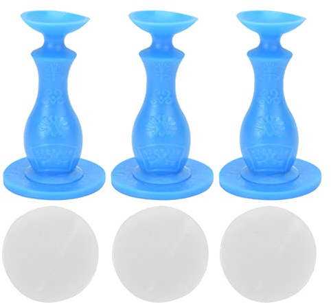 Waschmaschinentürstopper mit Saugnapf, 3 Stücke Türhalter aus Weichem Gummi für Frontlader Waschmaschinen, Belüftungshalter zur Vermeidung von Feuchtigkeit und Schimmelbildung (Blau)