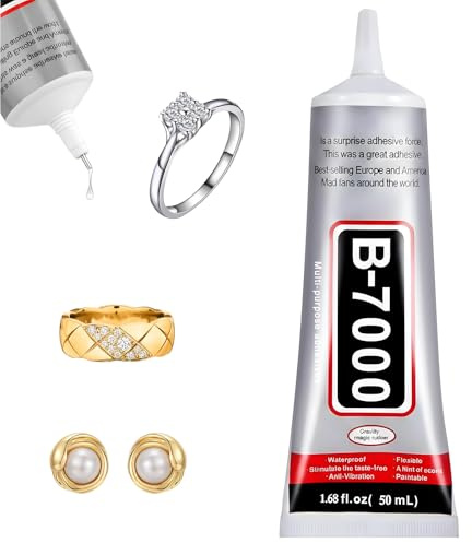 B7000 Glue,50ML Bedazzling Glue Multi-Function for Glass,Jewelry,Phone,Wood,Fabric,Metal and Crafts
