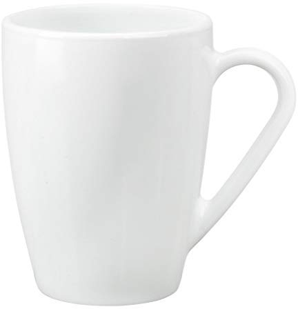 BORMIOLI Rocco Large White Coffee Mugs Set of 6 (32cl) – White Modern Mugs for Hot Drinks with Handles: Tea/Coffee/Latte/Hot Chocolate – Dishwasher & Microwave Safe