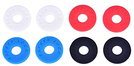 4 Pair Guitar Strap Locks, Silicone Guitar Strap Blocks for Acoustic Electric Guitar Bass
