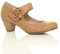 AJVANI mid Chunky Heel Mary Jane Flower Padded Comfort Shoes Size 5 38
