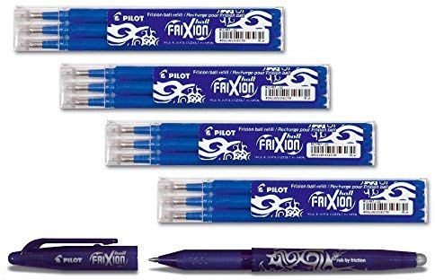 Pilot FriXion Ball Tintenroller 0,7 Ersatzminen Nachfüllminen (12er Bonus Pack, Blau)
