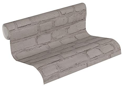 A.S. Création Vliestapete Neue Bude 2.0 Edition 2 Tapete Stones & Structure in Vintage Backstein Optik 10,05 m x 0,53 m grau schwarz Made in Germany 374143 37414-3