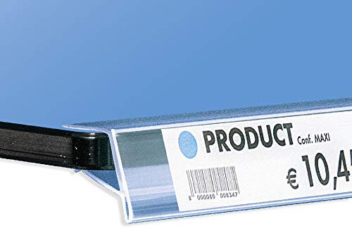 20 Profili Portaprezzo ad Incastro per Ripiani - 100x1,8h cm