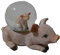 Euro Souvenirs Glitterkugel Schwein, Schweinchen, Ferkel, Schüttelkugel, Glitzerkugel, Schneekugel (ES17777)