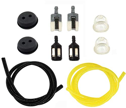 AISEN 2x Gummitülle Stopfen mit Benzinfilter für BC 410 BC 4125 BC 4535 Motorsense Benzintank