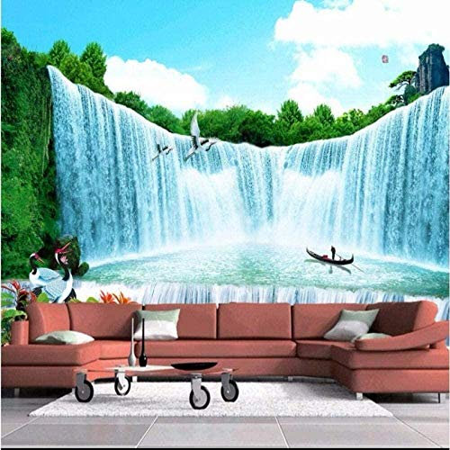 XiuTaiLtd Fotomural Fotomural Bosque Y Cascada Mural Desmontable-200x140 CM