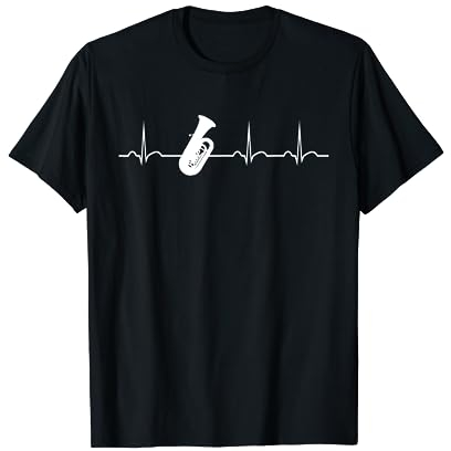 Tubaspieler Herzschlag Brass Band Jazz Tuba T-Shirt
