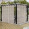 LORDTEX Rideaux en Toile de Jute Aspect Lin pour terrasse – 2 Panneaux imperméables Transparents pour pergola, Porche, Cabana et tonnelle à œillets intérieur/extérieur (254 x 304,8 cm, Lin)