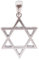 ForFox Vintage Echt 925 Sterling Silber Hexagramm Davidstern Anhänger für Herren Damen