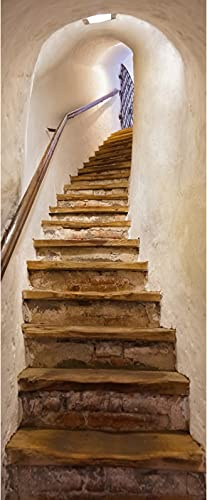 A.Monamour Türtapete Selbstklebend Türfolie Türposter 3D Treppe Im Schloss Kufstein Österreich Vinyl Folie Türdeko Tapete Wandbild Türaufkleber Türtattoo 85 x 215 cm