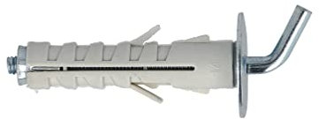 Tasselli in nylon diametro 12 x 45 con gancio corto 4 pz.