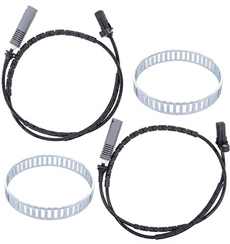 Doo Engy ABS-Raddrehzahlsensor Sensor ABS-Sensor und ABS Ring Sensorring 48 Zähne Hinten Links Rechts für B-MW 1-er E81 E87 3-er E90 E91 E92