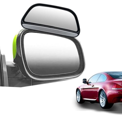 Blind Spot Mirrors for Car 2PCS Wide Angle Side Mirror Blindspot 360 Degree | Wide angle blindspot mirrors 360 degree adjustment help improve visibility changing lanes parking towing and driving