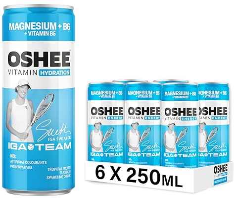 Oshee Vitamin Energy Formula with Magnesium 250ml (Pack of 6) – Tropical fruits flavour sparkling drink with addition of magnesium and vitamins. Pasteurized.