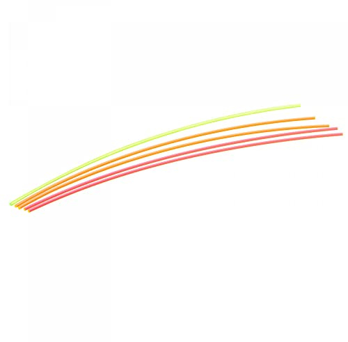 sourcing map Fibre Optique Tiges PMMA 2mmx20cm pour Visée Filament Rouge, Vert, Orange 1 Ensemble Paquet 5
