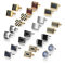 Goldene Herren Manschettenknöpfe & Hemd Accessoires, Herren-Manschettenknöpfe Schmuck-Set mit Geschenkbox manschettenknöpfe herren, 24 PC Goldene Muschel & Vergoldetes Messing