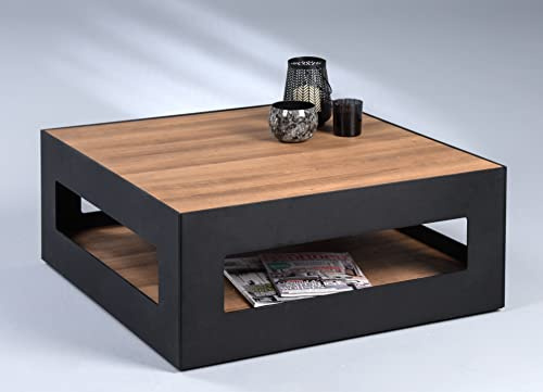 M2 Kollektion Couchtisch Cube in braun, B/H/T = 80x33x80cm