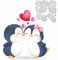 Pinguine Metall-Stanzformen, Pinguine, Paar, Lieben, Stanzformen, Prägeschablonen, DIY, Handwerk, Karten, Stanzformen für DIY, Kartenherstellung, Fotodekoration, Papierformen, Scrapbooking