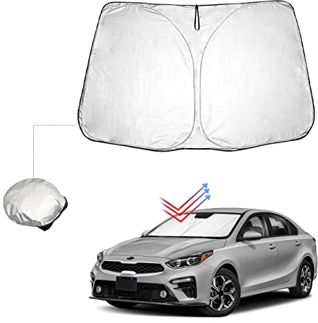 BIBIBO Parasol para Coche con protección UV Compatible con Kia Ceed Proceed XCeed SW GT 2018-2025, Parasol para Parabrisas Delantero, protección contra Rayos UV, Plegable