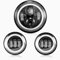 POCHY Motorrad Scheinwerfer Für Touring Electra Glide Road King Motorcycles 7 -Halo-Ring-Scheinwerfer mit 4,5 Abblendlicht
