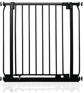 Safetots Elite Pressure Narrow Safety Gate, 65.5cm - 74.5cm, Matt Black, Narrow Pressure Fit Stair Gate, Baby Gate for Doors Hallways and Spaces, Safety Barrier, Easy Installation