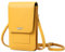 Peacocktion Handytasche zum Umhängen, Kleine Handy Umhängetasche Damen, Crossbody Handytasche Geldbörse, Handy Umhängetasche mit Kartenfächer, 01-Gelb