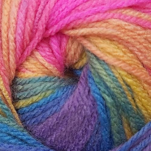 Wendy Wools Giggles Rainbow Double Knitting 100g Ball Multicoloured (WG12)