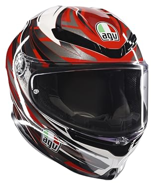 AGV K6 S Integralhelm Reeval weiß / rot / grau S