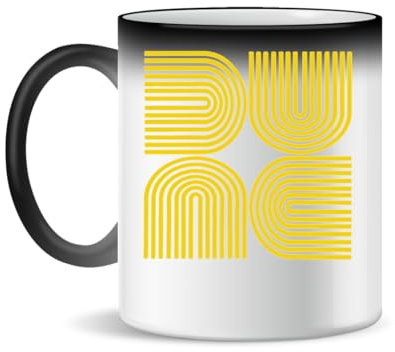 Forsca Dune Yellow Logo Keramiktasse für Tee und Kaffee, 330ml, Magic White Pink Black 330ml