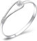 PULABO Bracciale da donna Bracciale con fiore di rosa Placcato Gioielli da donna Bracciale in argento sterling 925 con bracciale rigido Bracciale a catena con polsino alla moda durevole