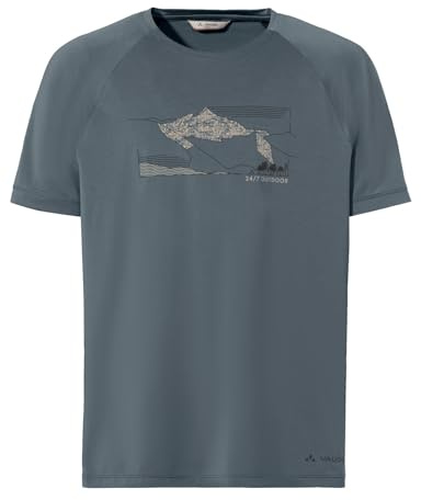 VAUDE Men's Gleann T-Shirt II, Herren T-Shirt zum Wandern und Reisen, Heron, XXL
