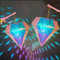 Silkwish 2 Stück Laternen Bastelset Kinder, LED Laterne mit Laternenstab, Bastelmaterial für Eine Laterne, Laterne Selbstgestalten, Diamant Form Laterne für Halloween, Weihnachten, Geburtstage