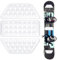 Gosknor 1 Set mit 3stk Snowboard-Stomppads, Schneeweiße Snowboard-Stomp Pads aus Kunststoff rutschfeste Snowboard-Griff-Stomp Pads Modulare Snowboard-Matte Perfektes Snowboard-Zubehör