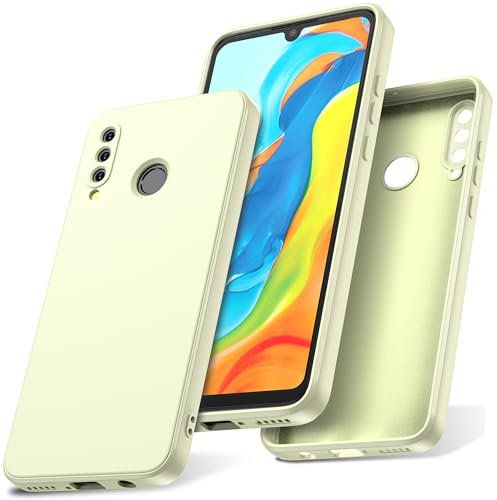 Watana for HUAWEI P30 Lite Case, Soft-Touch Silicone Phone Case, Shockproof, DustProof, Antiskid Full Body Armour Phone Cover with Microfiber Lining for p30lite,White